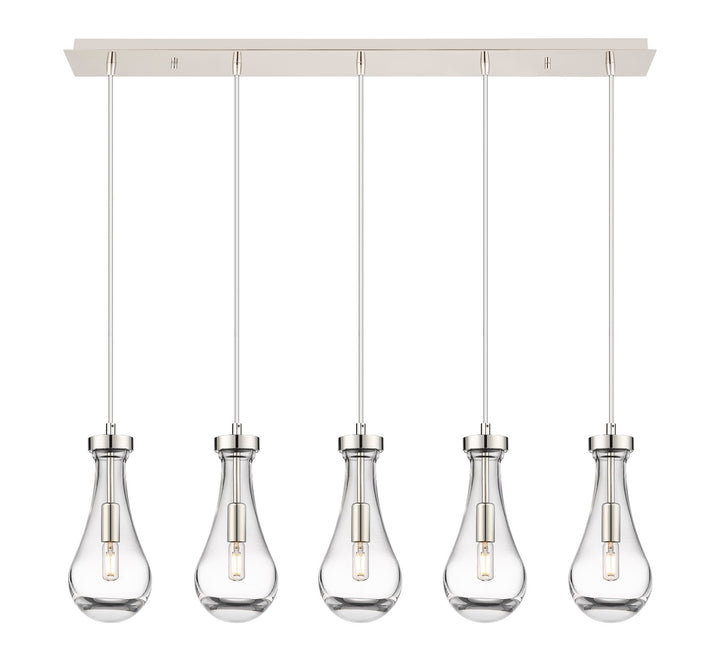 Innovations Downtown Urban 125-451-1P-PN-G451-5CL Pendant Light - Polished Nickel