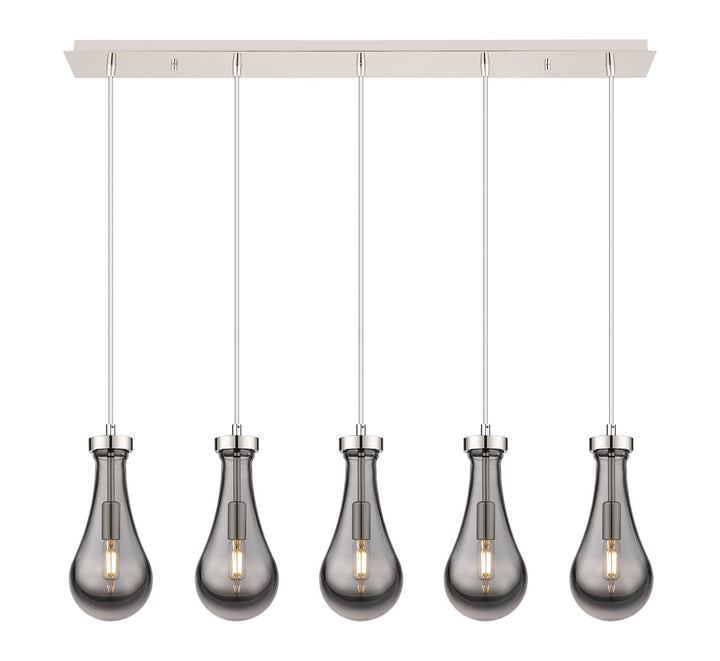 Innovations Downtown Urban 125-451-1P-PN-G451-5SM Pendant Light - Polished Nickel