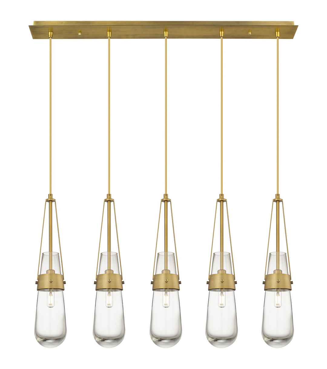 Innovations Downtown Urban 125-452-1P-BB-G452-4CL Pendant Light - Brushed Brass