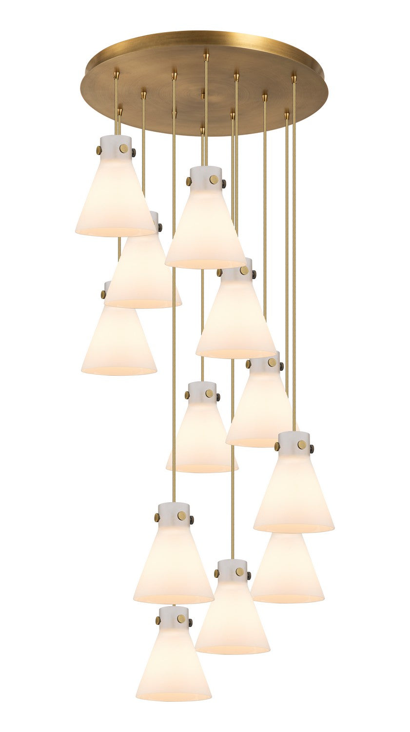 Innovations Downtown Urban 126-410-1PS-BB-G411-8WH Pendant Light - Brushed Brass