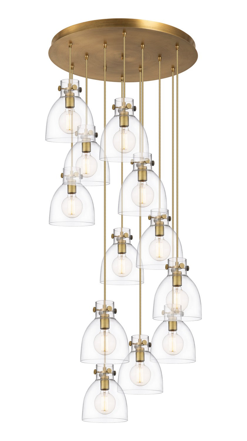 Innovations Downtown Urban 126-410-1PS-BB-G412-8CL Pendant Light - Brushed Brass