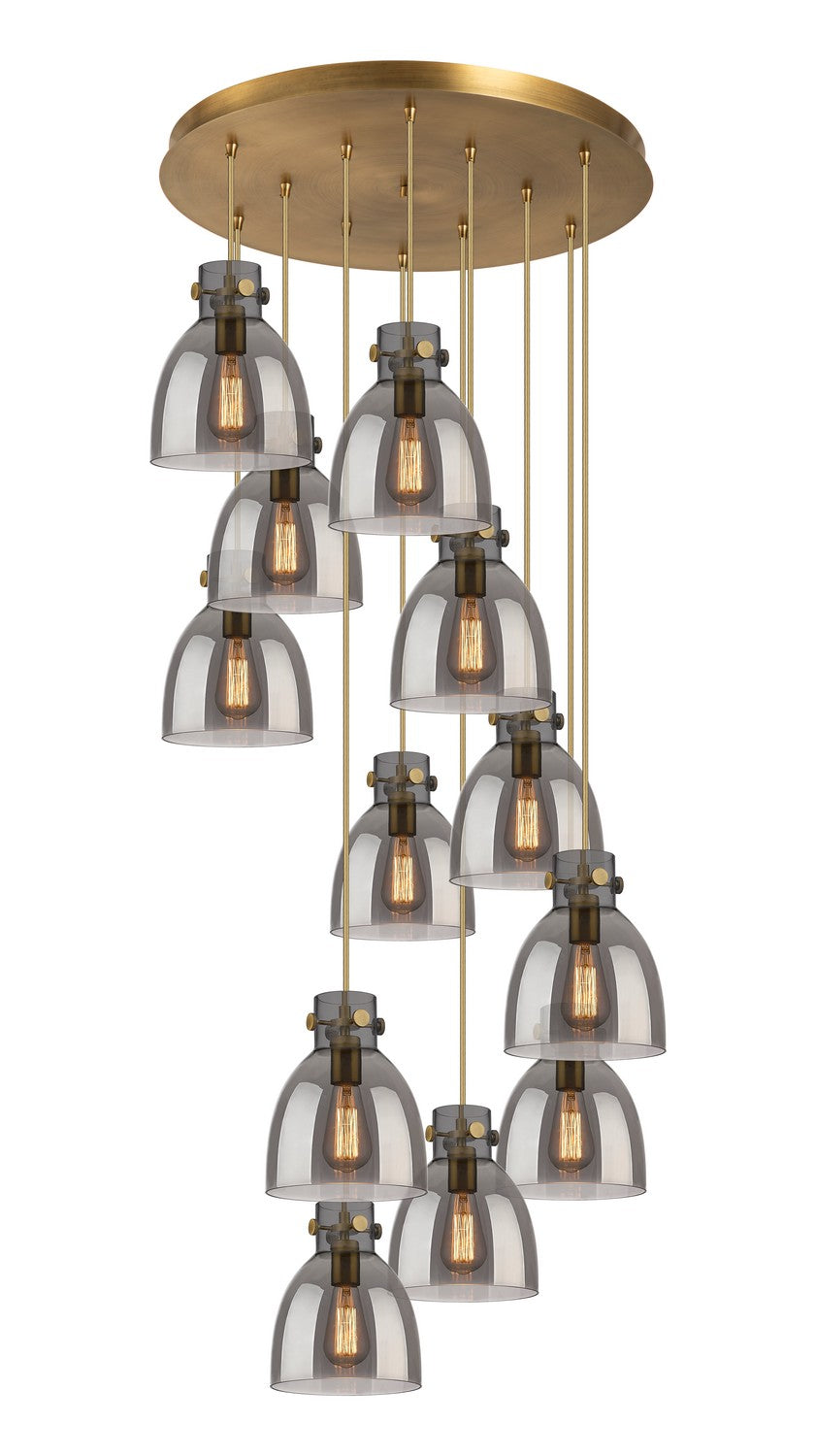 Innovations Downtown Urban 126-410-1PS-BB-G412-8SM Pendant Light - Brushed Brass