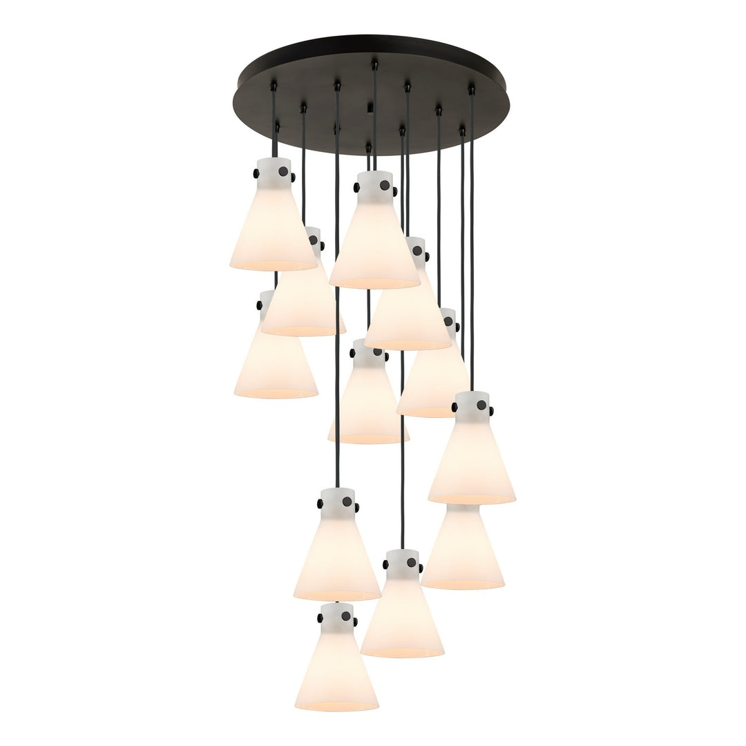 Innovations Downtown Urban 126-410-1PS-BK-G411-8WH Pendant Light - Matte Black