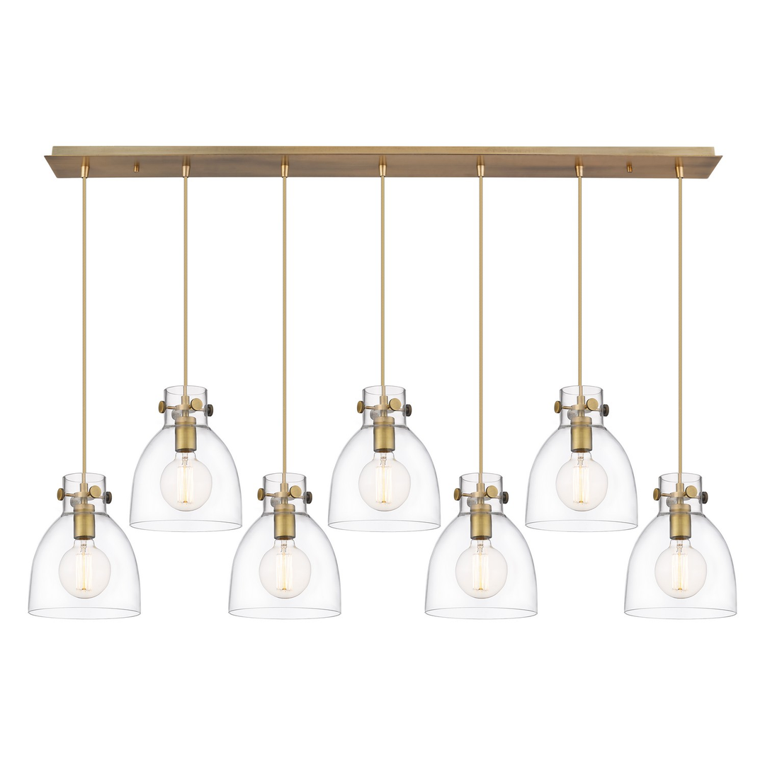 Innovations Downtown Urban 127-410-1PS-BB-G412-8CL Pendant Light - Brushed Brass