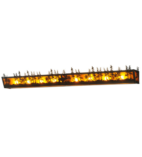 Meyda Tiffany Tall Pines 139293 Bath Vanity Light 7 in. wide - Timeless Bronze