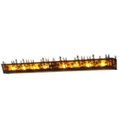 Meyda Tiffany Tall Pines 139293 Bath Vanity Light 7 in. wide - Timeless Bronze