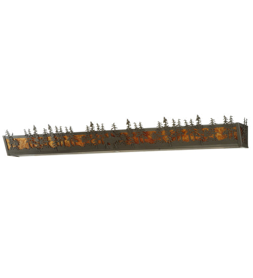 Meyda Tiffany Tall Pines 139293 Bath Vanity Light 7 in. wide - Timeless Bronze