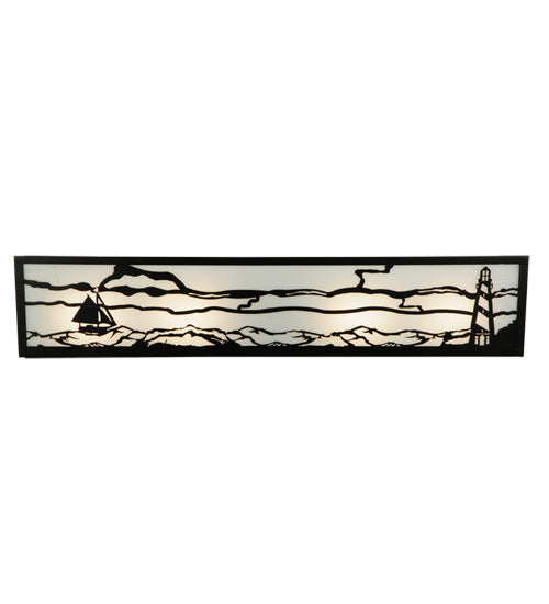 Meyda Tiffany Lighthouse 139331 Wall Light - Ca Black Powdercoat