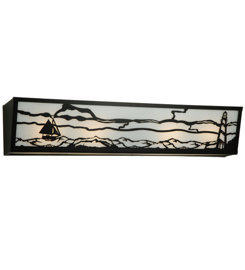 Meyda Tiffany Lighthouse 139331 Wall Light - Ca Black Powdercoat