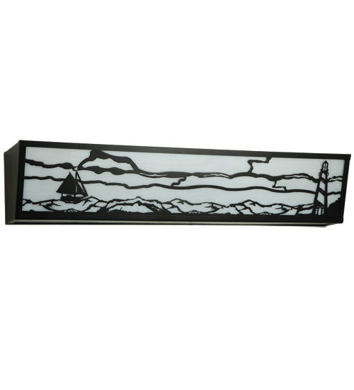 Meyda Tiffany Lighthouse 139331 Wall Light - Ca Black Powdercoat