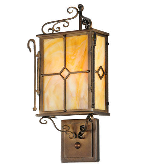 Meyda Tiffany Lighting 139395 Standford Two Light Wall Sconce Outdoor Copper/Antique/Verde