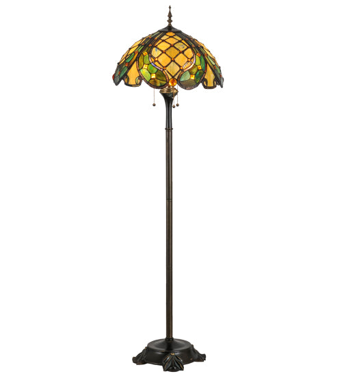 Meyda Tiffany Lighting 139421 Capolavoro Three Light Floor Lamp Lamp Bronze / Dark