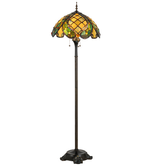 Meyda Tiffany Lighting 139421 Capolavoro Three Light Floor Lamp Lamp Bronze / Dark