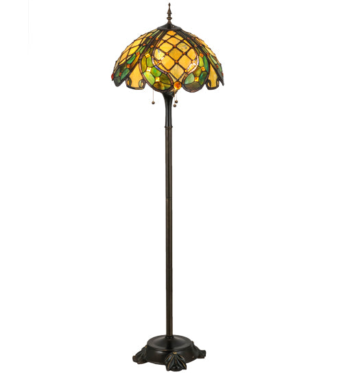 Meyda Tiffany Lighting 139421 Capolavoro Three Light Floor Lamp Lamp Bronze / Dark