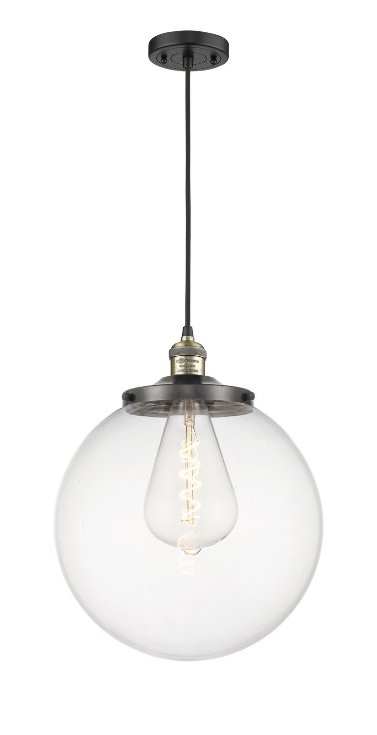 Innovations Franklin Restoration 201C-BAB-G202-14 Pendant Light - Black Antique Brass