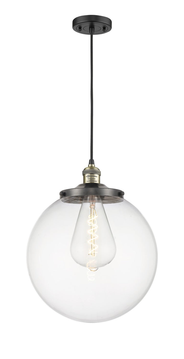 Innovations Franklin Restoration 201C-BAB-G202-14 Pendant Light - Black Antique Brass