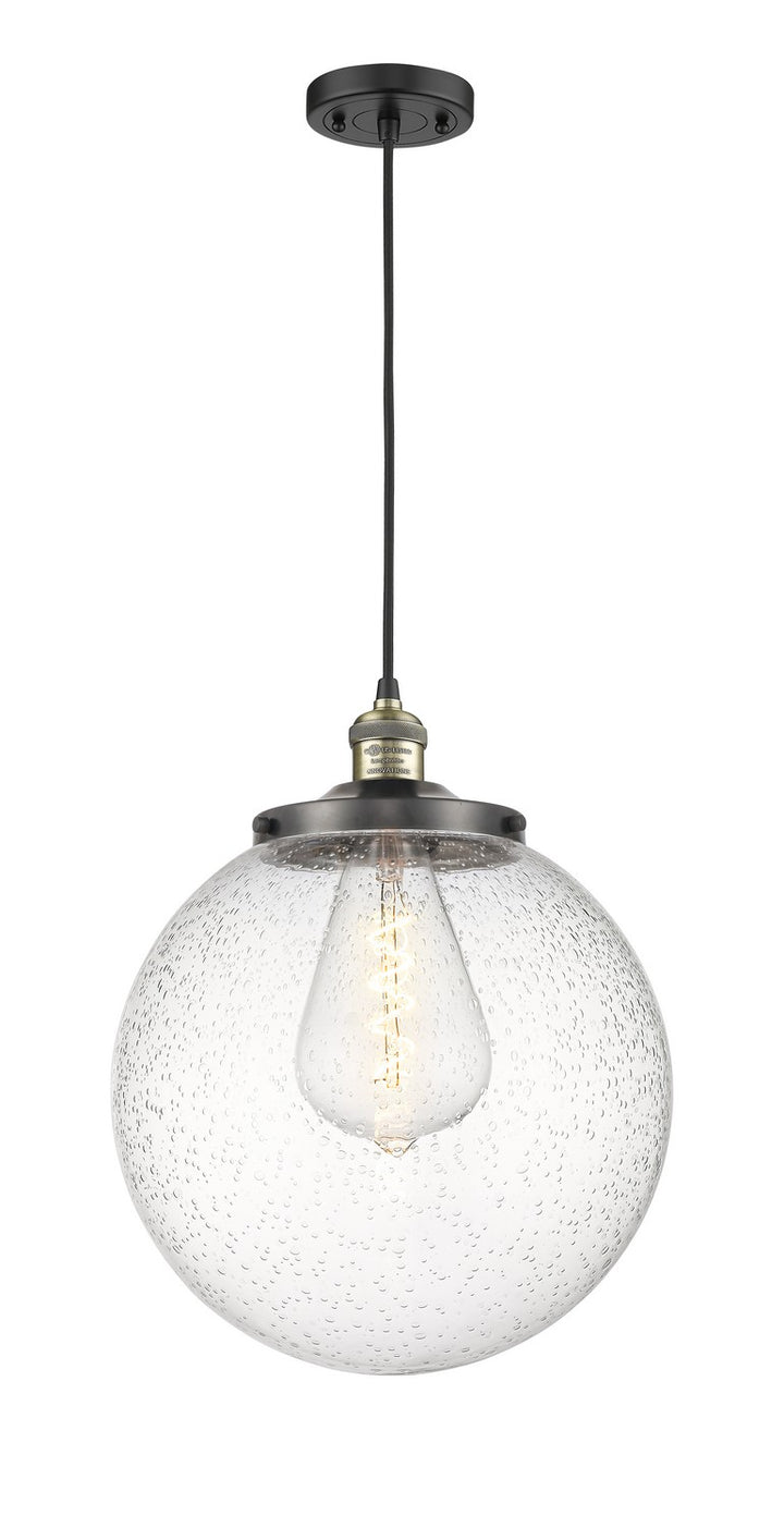 Innovations Franklin Restoration 201C-BAB-G204-14 Pendant Light - Black Antique Brass