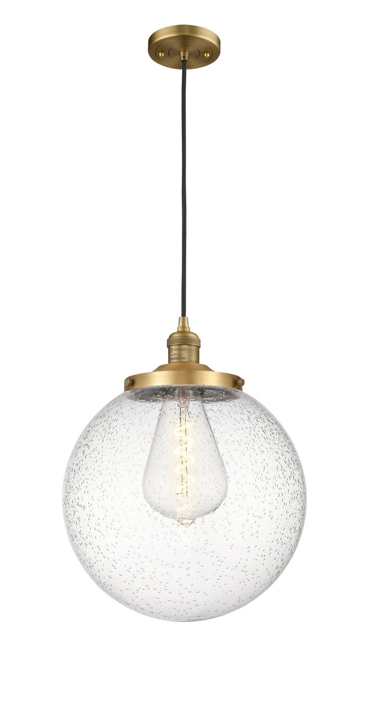 Innovations Franklin Restoration 201C-BB-G204-14 Pendant Light - Brushed Brass