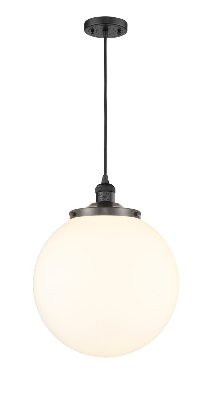 Innovations Franklin Restoration 201C-BK-G201-14 Pendant Light - Matte Black