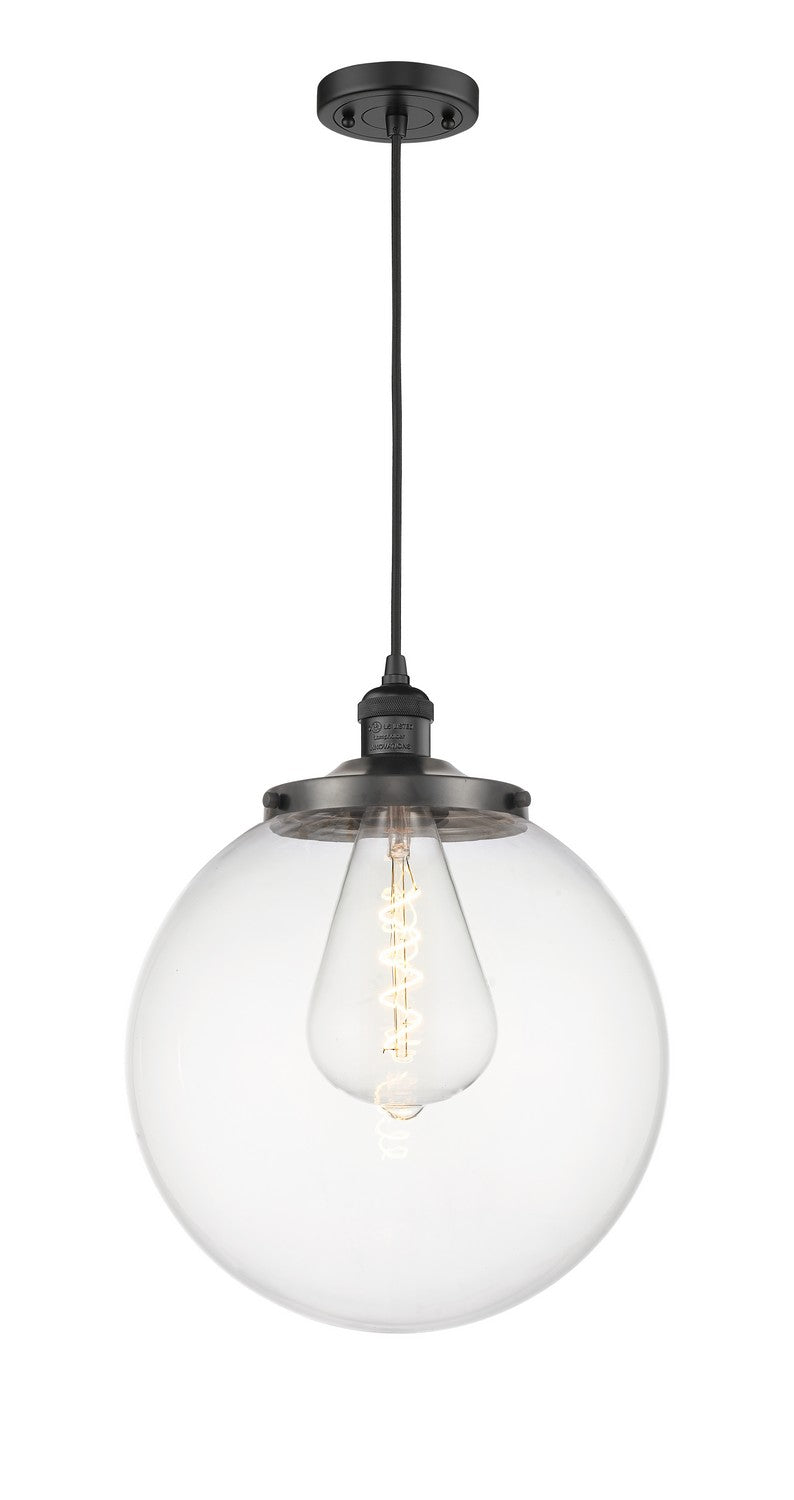 Innovations Franklin Restoration 201C-BK-G202-14 Pendant Light - Matte Black