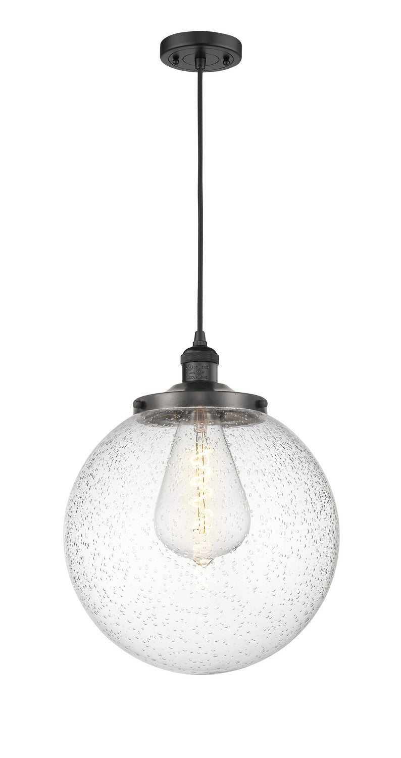 Innovations Franklin Restoration 201C-BK-G204-14 Pendant Light - Matte Black