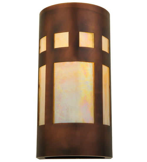 Meyda Tiffany Sutter 139434 Wall Light - Craftsman Brown,Custom,Transparent Copper