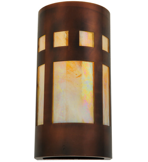 Meyda Tiffany Sutter 139434 Wall Light - Craftsman Brown,Custom,Transparent Copper