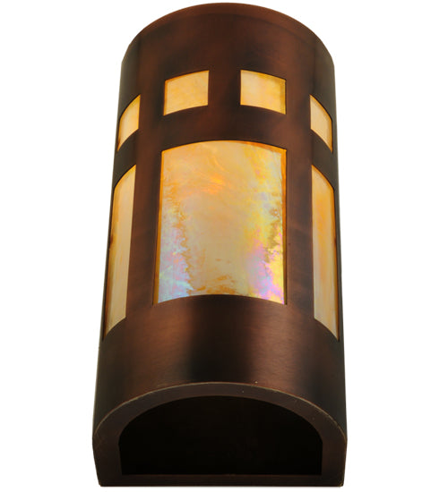 Meyda Tiffany Sutter 139434 Wall Light - Craftsman Brown,Custom,Transparent Copper