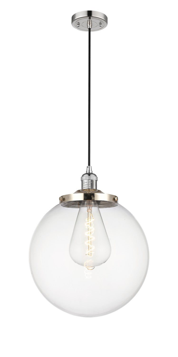Innovations Franklin Restoration 201C-PN-G202-14 Pendant Light - Polished Nickel