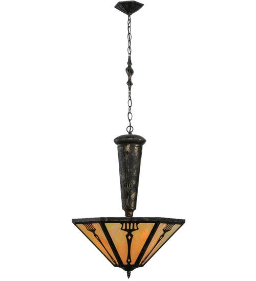Meyda Tiffany Grenway 139494 Pendant Light - Antique Black/Bai