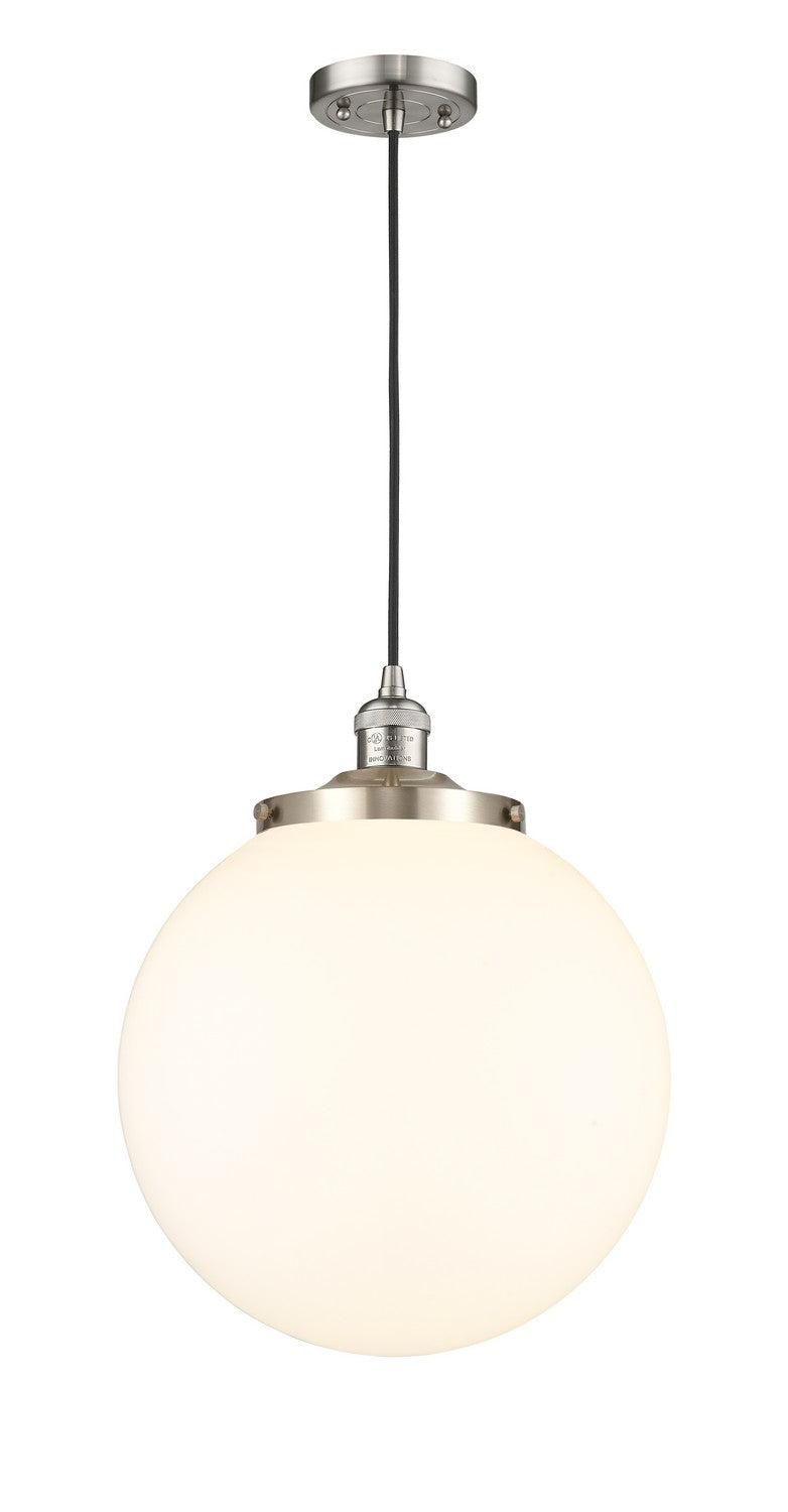Innovations Franklin Restoration 201C-SN-G201-14 Pendant Light - Brushed Satin Nickel