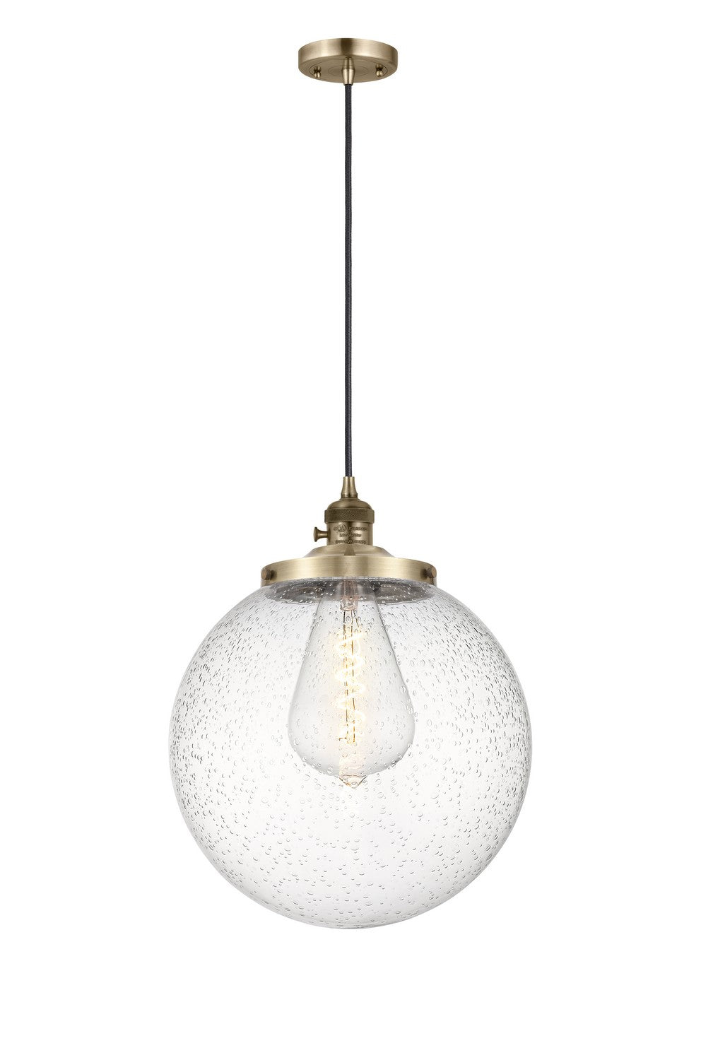 Innovations Franklin Restoration 201CSW-AB-G204-14 Pendant Light - Antique Brass