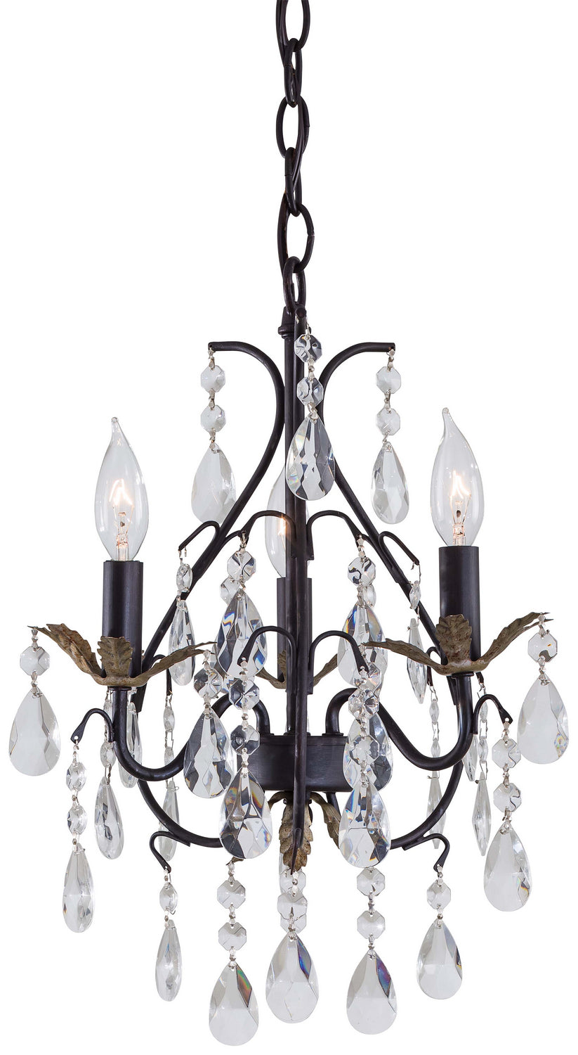 Minka-Lavery 3122-301 Chandelier Light - Castlewood Walnutt W/ Silver Highlights