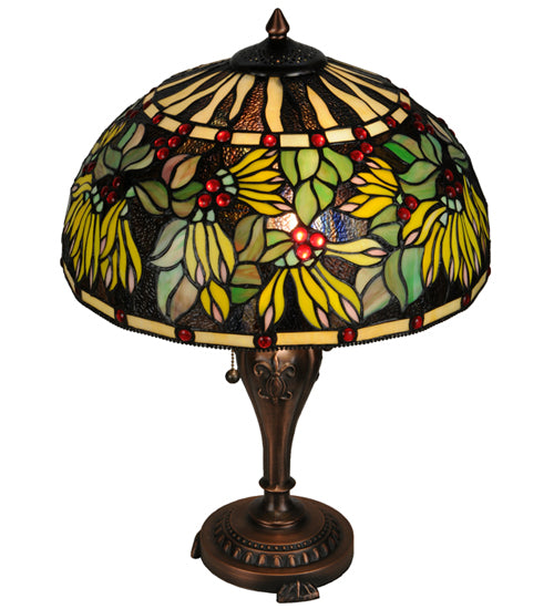 Meyda Tiffany Lighting 139605 Diente De Leon Two Light Table Lamp Lamp Bronze / Dark