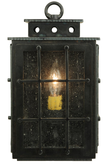 Meyda Tiffany Lighting 139653 Pontrefract One Light Wall Sconce Outdoor Bronze / Dark