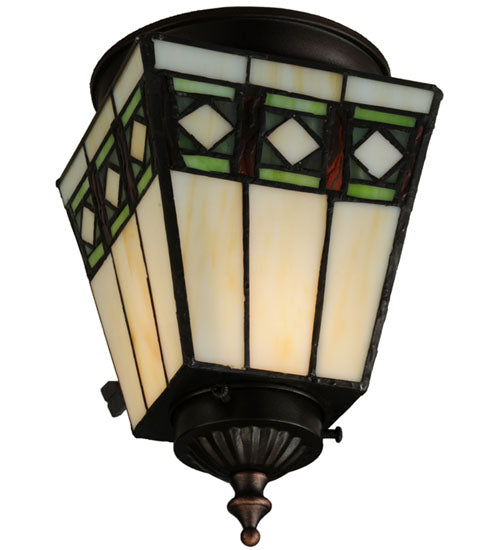 Meyda Tiffany Diamond Band Mission 139924 Ceiling Light - Polished Nickel