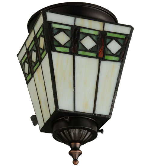 Meyda Tiffany Diamond Band Mission 139924 Ceiling Light - Polished Nickel