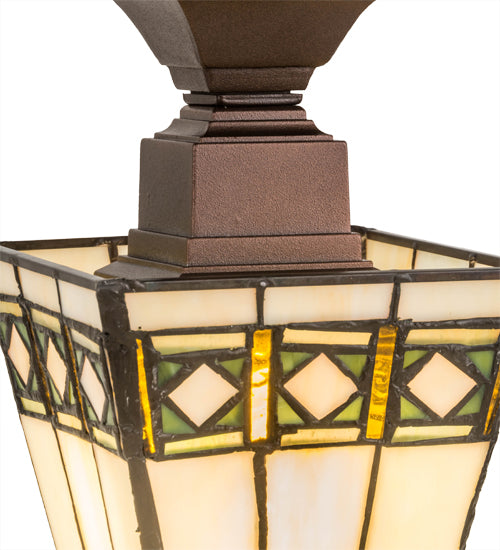 Meyda Tiffany Diamond Band Mission 139925 Ceiling Light - Mahogany Bronze