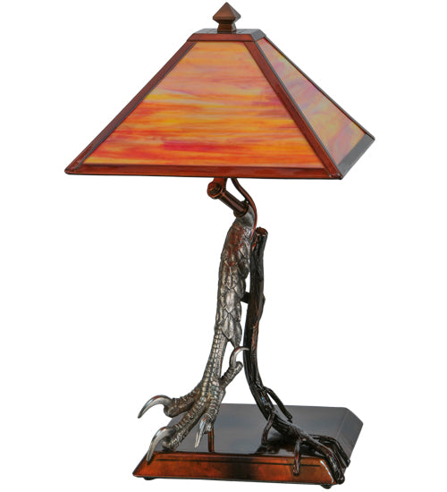 Meyda Tiffany Lighting 139931 Eagle Claw One Light Table Lamp Lamp Two-Tone