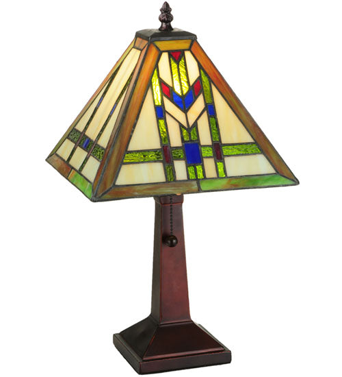 Meyda Tiffany Lighting 139973 Prairie Wheat One Light Table Base Lamp Bronze / Dark