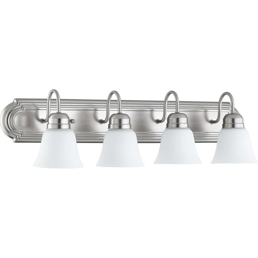 Quorum 5094 Vanities 5094-4-65 Bath Vanity Light 30 in. wide - Satin Nickel W/ Satin Opal