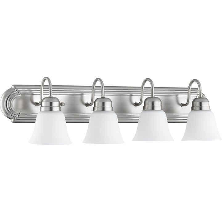 Quorum 5094 Vanities 5094-4-65 Bath Vanity Light 30 in. wide - Satin Nickel W/ Satin Opal