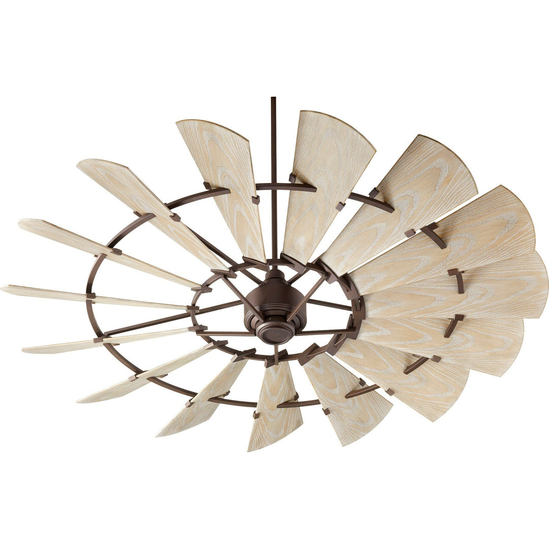 Quorum Windmill 197215-86 Ceiling Fan - Oiled Bronze, Weathered Oak