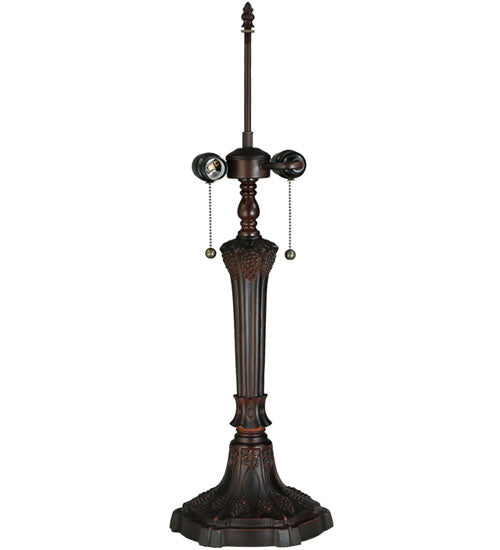 Meyda Tiffany Lighting 134538 Veneto Two Light Table Lamp Lamp Bronze / Dark