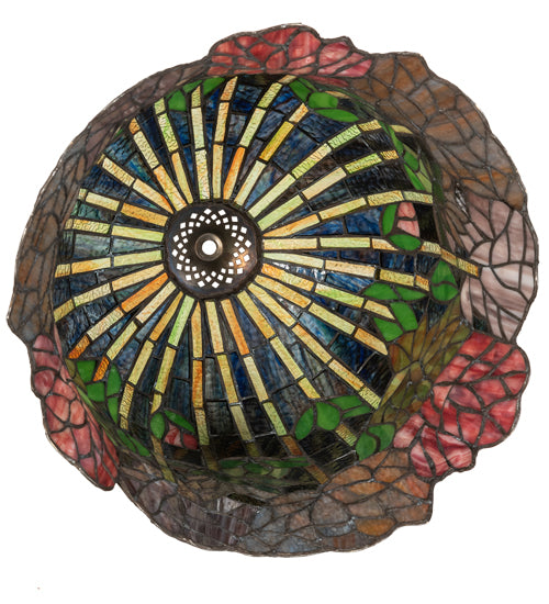 Meyda Tiffany Lighting 140206 Tiffany Flowering Lotus Shade Lamp Shade Bronze / Dark