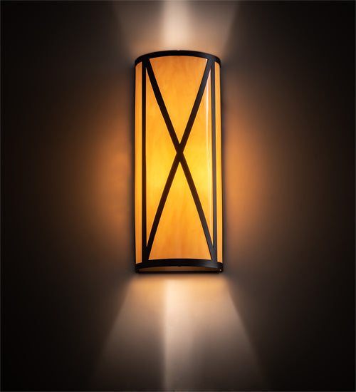 Meyda Tiffany Saltire Craftsman 140419 Wall Light - Oil Rubbed Bronze