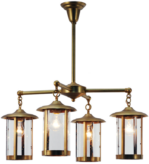 Meyda Tiffany Craftsman Signature Fulton Prime 140492 Chandelier Light - Satin Brass