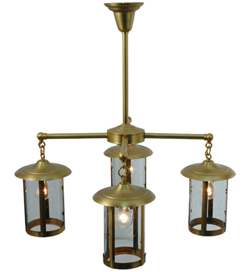 Meyda Tiffany Craftsman Signature Fulton Prime 140492 Chandelier Light - Satin Brass