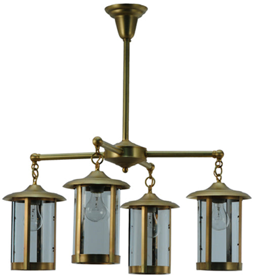 Meyda Tiffany Craftsman Signature Fulton Prime 140492 Chandelier Light - Satin Brass