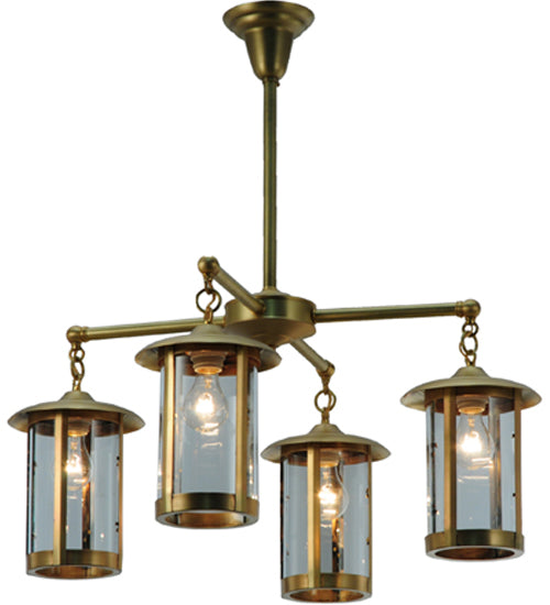 Meyda Tiffany Craftsman Signature Fulton Prime 140492 Chandelier Light - Satin Brass